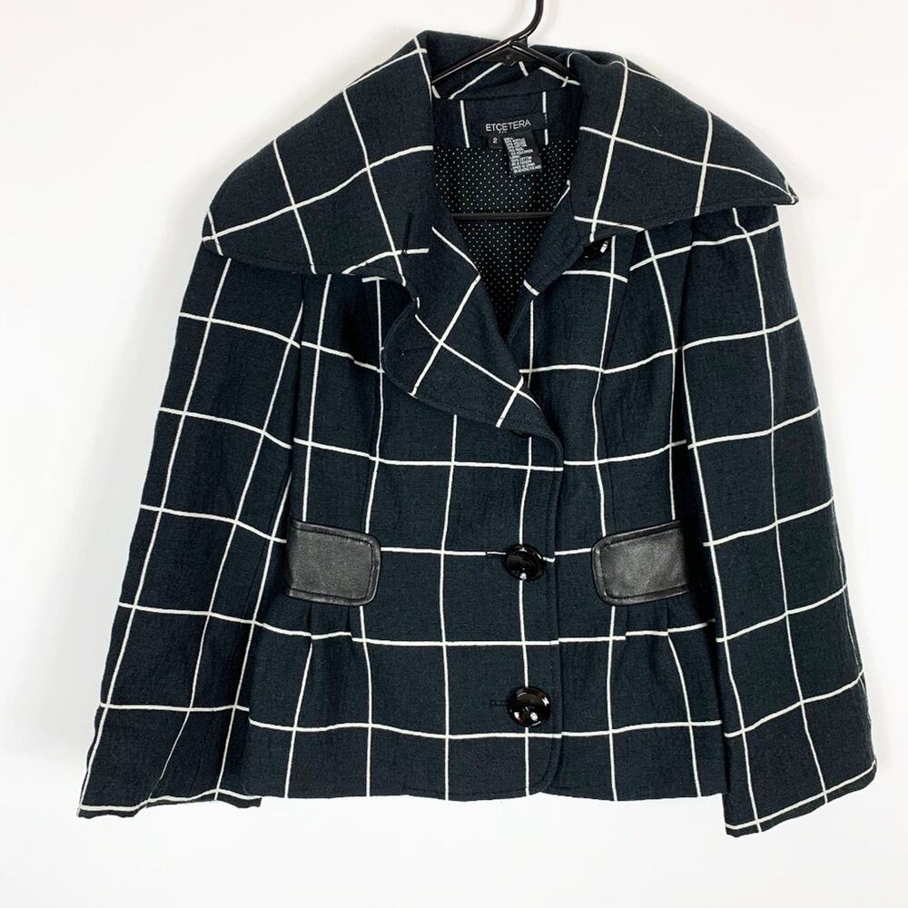 Etcetera Jacket Blazer 2 Black & White Windowpane